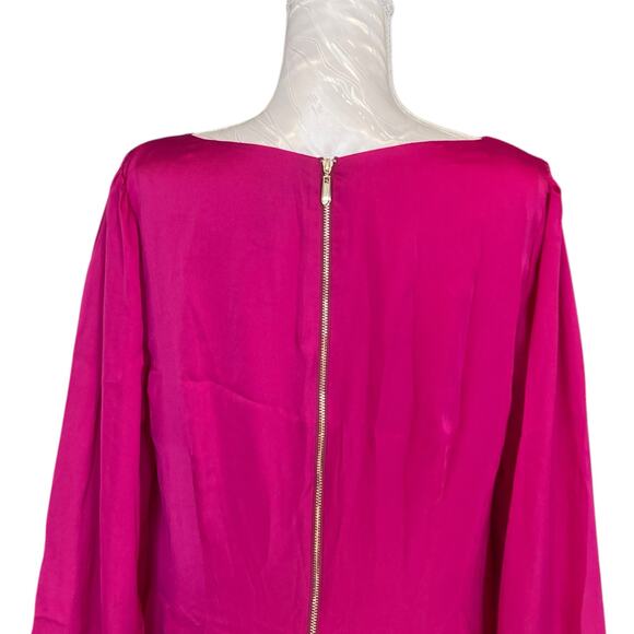 NWT Retro Cache Fushia Pink Split Sleeve Shift Knee Length Glam Dress Size 12 - Picture 8 of 15
